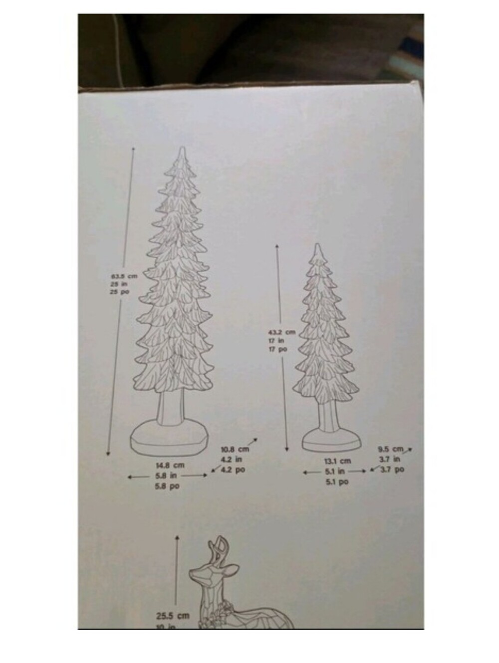 Deer Family &Trees-Set of 5 Costco 2026 Holiday Edition LARGE Ornaments & GIFTS - Picture 2 of 6